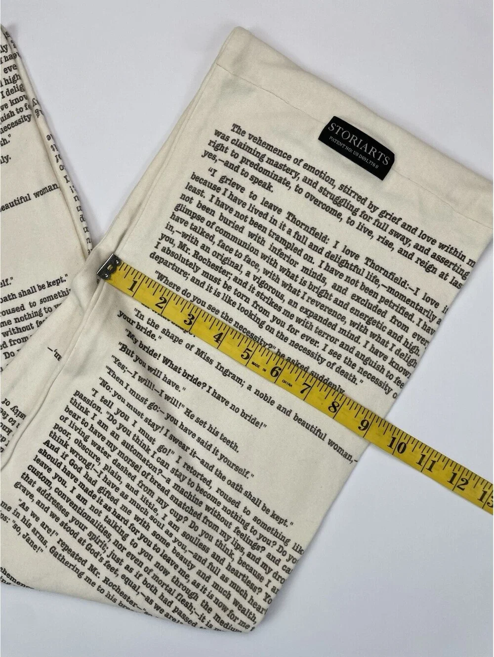 Storiarts Jane Eyre Book Scarf Literary Infinity Jersey Knit Cream